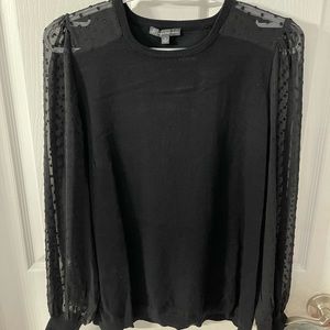 Andrianna Papell womens Black long sleeve top m